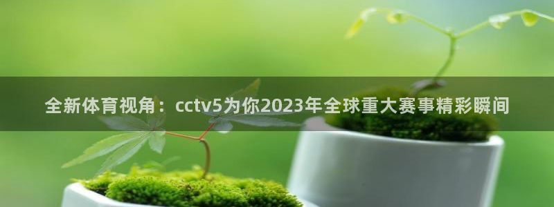 全新体育视角：cctv5为你2023年全球重大赛事精彩瞬间